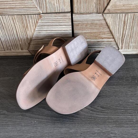 Talbots Womens Brown Leather Sandals Size 8AA Strappy Casual - Picture 5 of 5